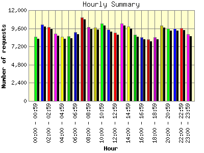Hourly Summary: Number of requests by Hour.